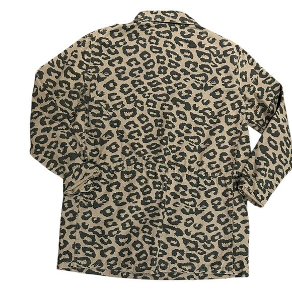 Ellison Women’s Medium Leopard Print Full Zip Jacket in 100% Cotton Lt Brown - Picture 2 of 9